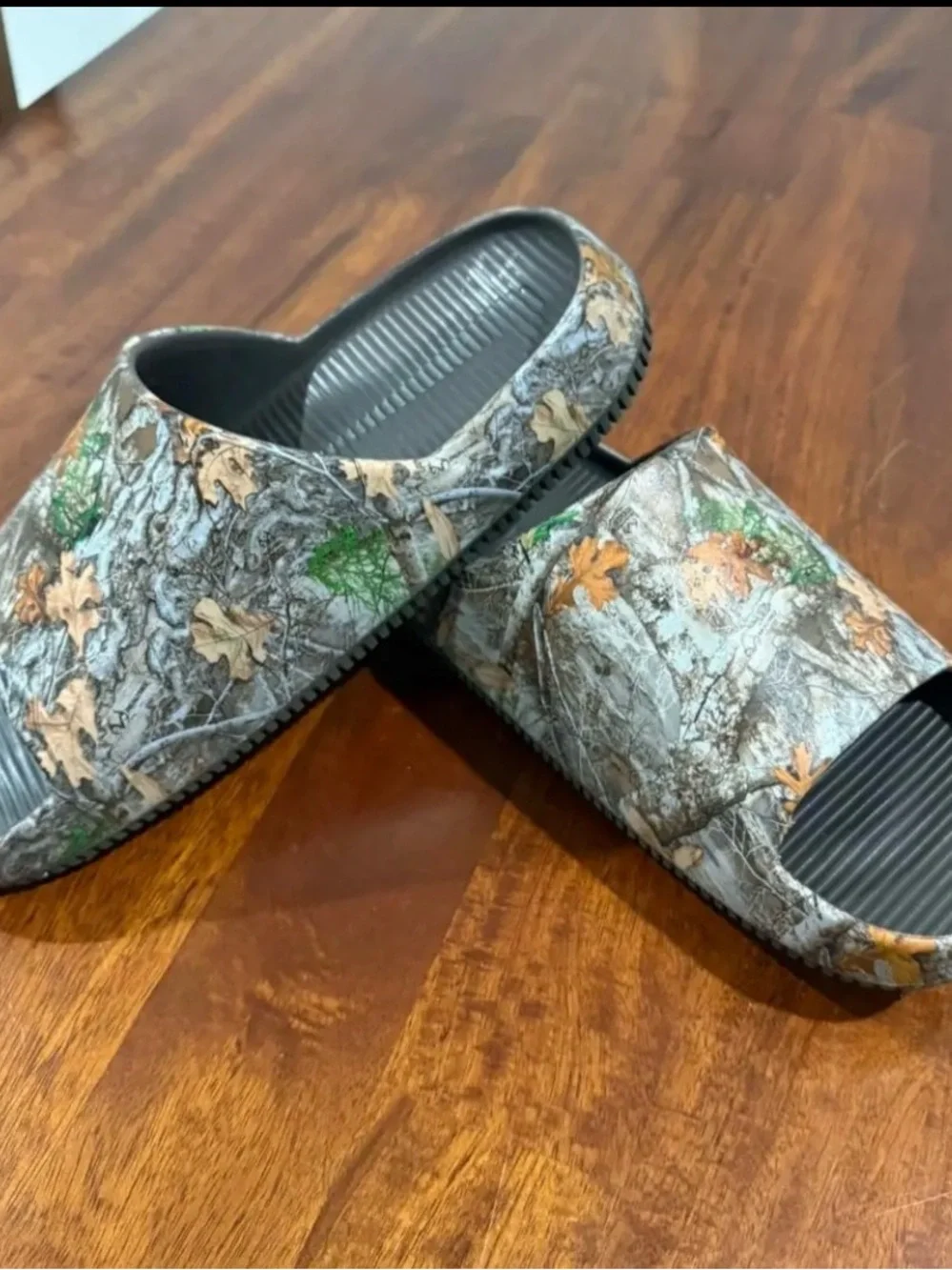 Nike Men's Camo Slide Sandals - Gray/Green/Brown